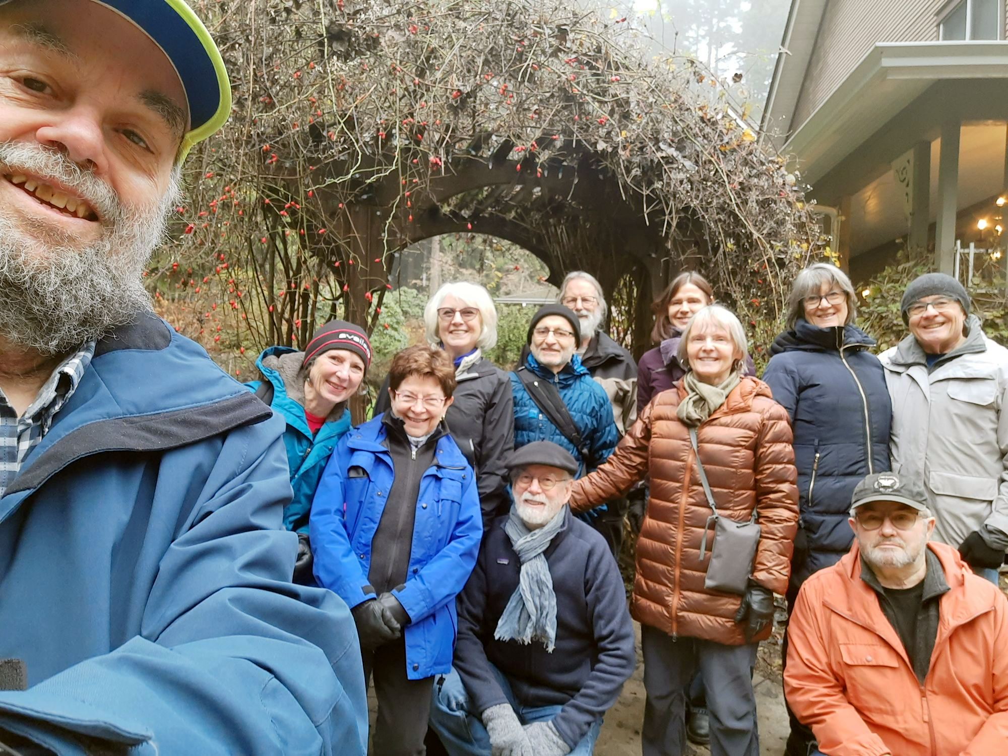 Starting selfie of waterfall outing