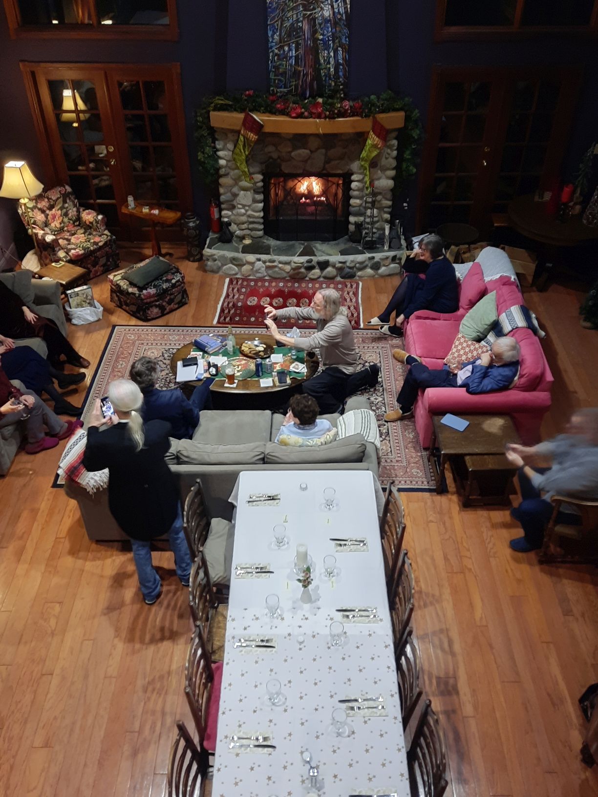 The dinner table is set