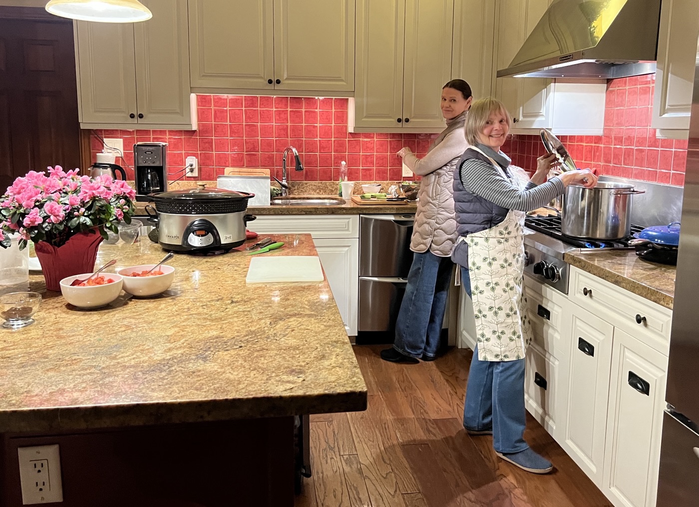 Rose and Jean in the kitchen